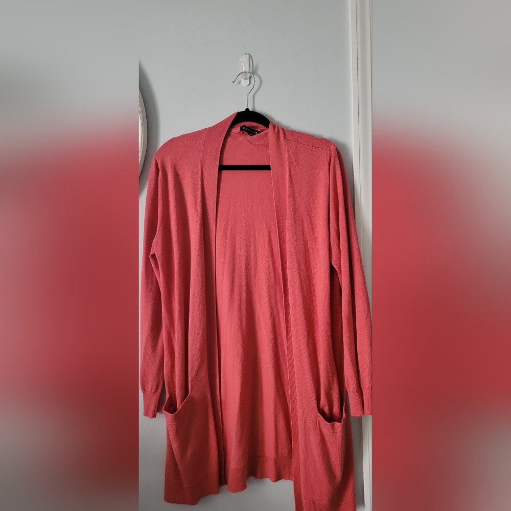 Love ellie L coral cardigan w/ pockets
